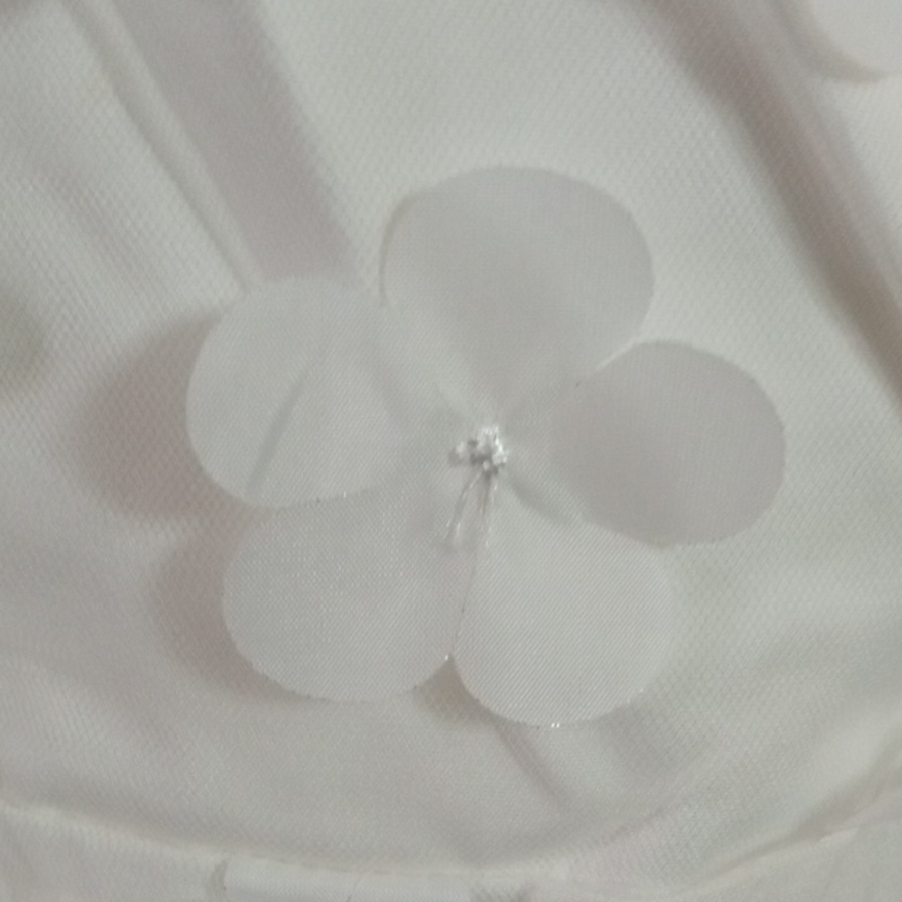 IDOPIP White  3D Floral Midi Dress L - Picture 5 of 12